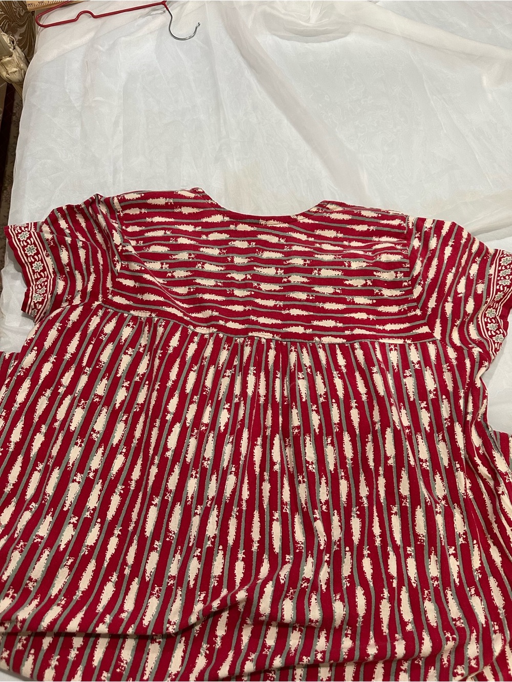 Jessica Red Printed Short-Sleeve Maxi Dress100% cotton - Picture 5 of 7